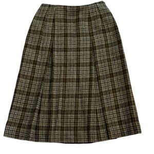 Vintage Riddella  Lined Box Pleat Wool Skirt